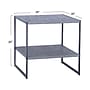 Household Essentials Jamestown 19.8"W x 19.8"D Laminate Side/End Table, Rustic Slate Concrete/Black (8098-1)~#|#~09D0FC9D-4564-4E46-9772206221C3DAB6_sc7