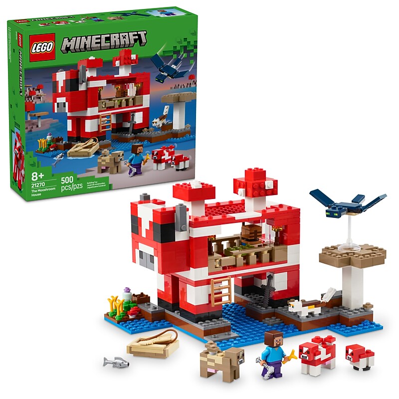 LEGO Minecraft The Mooshroom House, 500 Pieces (21270) image 1