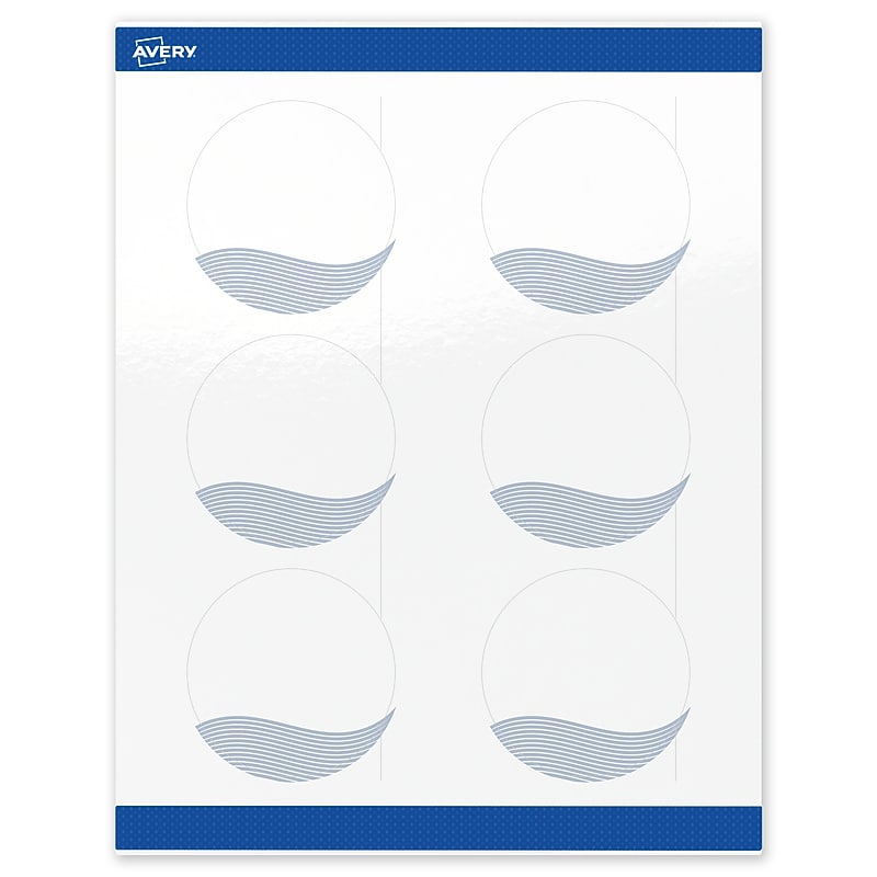 Avery Laser/Inkjet Circle Multipurpose Labels, 3" Dia., White, 60/Pack (S00-EV1) image 1