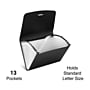 Staples Plastic Accordion File, 13-Pocket, Letter Size, Black (TR51807)~#|#~09E0CA8A-7547-467E-BC4C34EC15009AB1_sc7