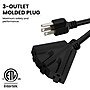 Power by GoGreen Heavy Duty 15' Extension Cord, 3-Outlet, Black (GG-15015BK)~#|#~09E4D82A-5220-42CA-9DB593FA9FA819E7_sc7