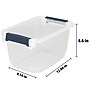 Home Logic 6.5 Qt. Latch Lid Storage Tote, Clear/White, 8/Pack (HLCOM7249010759)~#|#~09EC533E-513C-4C14-82B3AF2F72C2294E_sc7