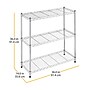 Whitmor Supreme 3-Shelf Shelving, Silver (60603437)~#|#~09ED0CAA-9C22-44A0-B7848836B0E8B69F_sc7