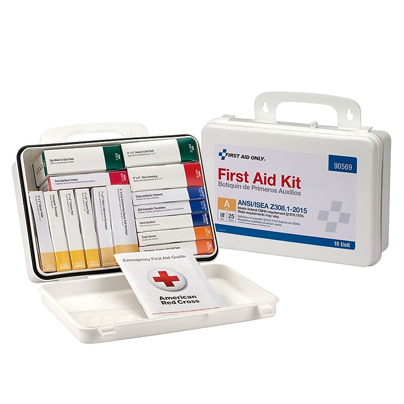 First Aid Only First Aid Kits, 16 Pieces, White (90569) image 1