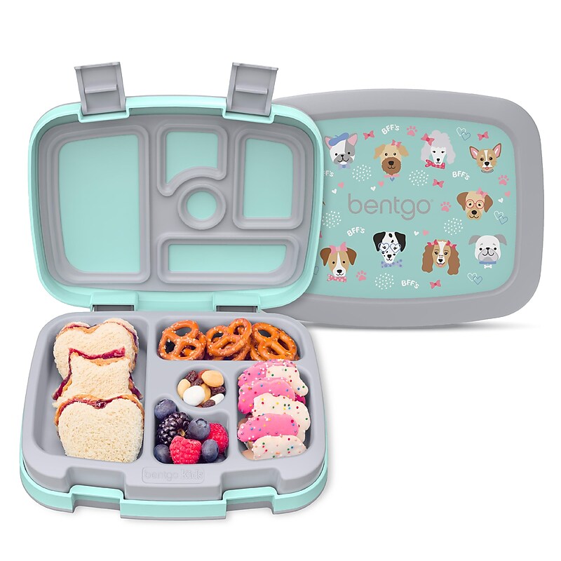 bentgo Kids Bento Box, 5-Compartment, Puppy Love, 19.2 oz. (BGKDPT-PPY) image 1