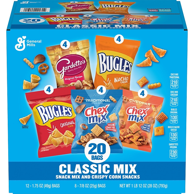 General Mills Classic Mix Variety Snack Box, 12 oz., 20 Bags/Box (GEM22131) image 1
