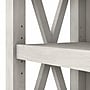Bush Furniture Key West 66"H 5-Shelf Bookcase with Adjustable Shelves, Linen White Oak Laminated Wood (KWB132LW-03)~#|#~09F0985F-7857-41C2-A3C86D72B73B5F4E_sc7