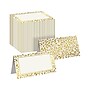 Better Office 2" x 3.5" White/Gold Table Tent Place Card, 100/Pack (64645-100PK)~#|#~09FAB7C8-86E9-4161-B6B71DFBD1217520_sc7