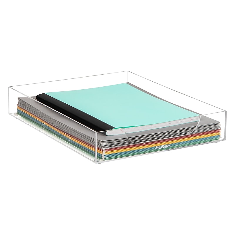 Mind Reader Acrylic Desk Tray, Clear (ATRAY-CLR) image 1