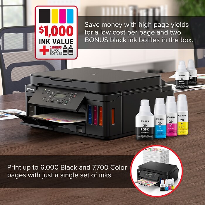 Canon G6020 インクジェットプリンター 本体 Canon PIXMA MegaTank G6020 Wireless Color All-In-One Supertank
