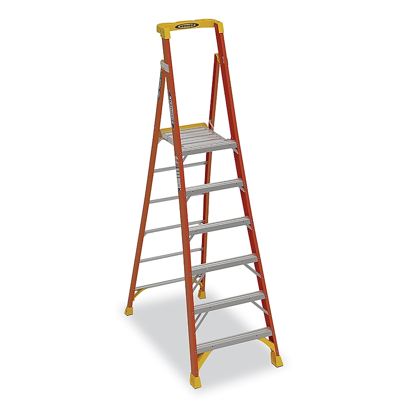 Werner 6' Fiberglass Podium Ladder, 300 lbs. Capacity (PD6206) image 1