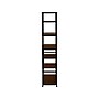 Household Essentials Jamestown 65" 6-Shelf Bookcase, Dark Brown Walnut/Black Laminate/Steel (8140-1)~#|#~0A02287D-E346-4860-BBBFD7BD6457827D_sc7