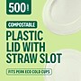 Perk™ Eco Compostable Straw Slot Plastic Lid, 12/16 Oz., Clear, 500/Pack (PK56198)~#|#~0A08F623-5DAD-452E-87EA1F0197D3C3D0_sc7