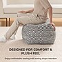 Anji Mountain Cherokee Charcoal Ivory Fabric Rectangular Pouf Ottoman (AMBPF154-2014)~#|#~0A0A0E89-B1A0-429C-9FD89769EE8CB89D_sc7
