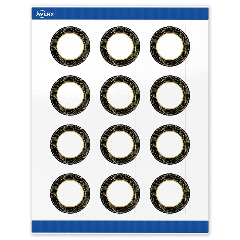 Avery Laser/Inkjet Circle Multipurpose Labels, 2" Dia., White, 120/Pack (S00-ETJ) image 1