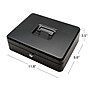 Excello Brands Steel Cash Box with Key Lock, 10 Compartments, Black (CHBX-6213-KY)~#|#~0A1833C8-8E9C-48C3-B7D9162167AEE82E_sc7