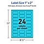 Avery Laser/Inkjet Multipurpose Rectangle Labels, 1" x 2", Bright Blue, 1920/Box (94220)~#|#~0A18D452-2D5E-4677-9C60586605ADF68F_sc7
