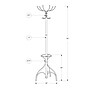 Monarch Specialties Inc. Coat Tree, White, Metal (I 2030)~#|#~0A19F94C-F156-4E25-86C448E389A50762_sc7