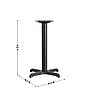 Flash Furniture 22" x 22" Cast Iron Restaurant Table X-Base With 3" Dia. Table Height Column, Black~#|#~0A1A57CC-B50D-471B-A3C9E1C5C64E1E83_sc7