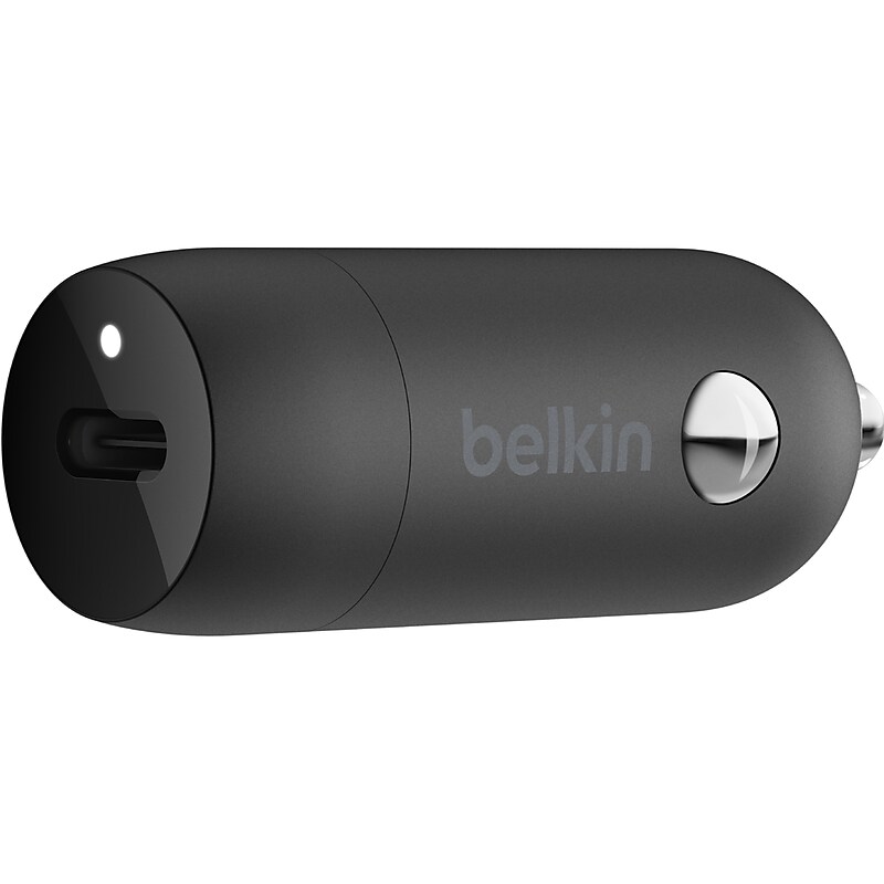 Belkin BoostCharge USB Type-C Universal Car Charger, Black (CCA004BTBK) image 1