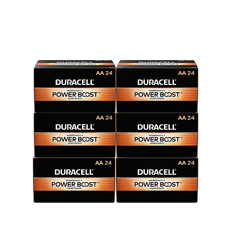 Duracell Coppertop AA Alkaline Battery, 144/Pack (MN1500BKD)
