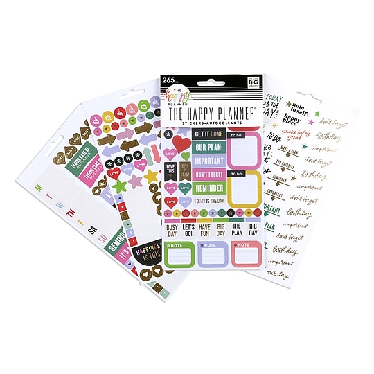 The Happy Planner Everyday Reminders 5-Sheet Sticker Pack, Assorted Colors, 265 Stcikers/Pack (PPS-66)~#|#~0A289432-8A41-4368-9C60047F249F723A_sc7