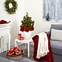 Nearly Natural Artificial Poinsettia, Boxwood and Succulent Arrangement in White Vase, 32" (A1397)~#|#~0A28D6BF-2864-49EF-BE26B0D6787511CE_sc7