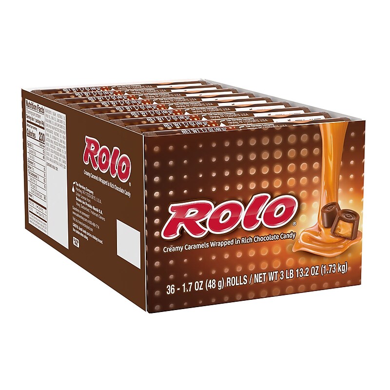 ROLO Milk Chocolate Caramels Candy Rolls, 1.7 oz., 36/Box (HEC24400) image 1