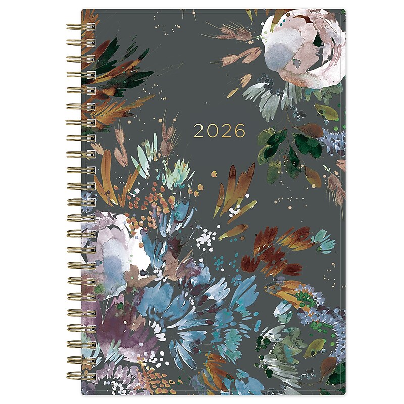 Planning Calendar KV Midnight Garden PP 5x8 RY26 Wkly/Mthly Safety Wirebound - image 1
