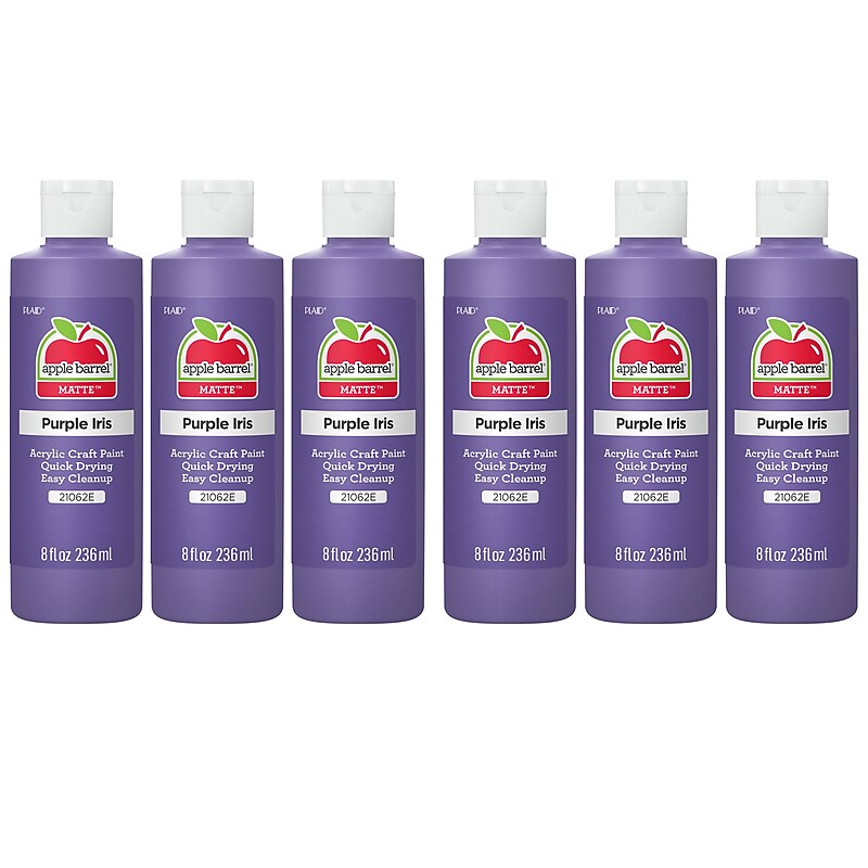 Apple Barrel Acrylic Paint Matte, 8oz., Purple Iris, 6/Pack (APP21062E-6) image 1