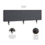 Bush Business Furniture Fabric Privacy Panel, 18"H x 70"W, Cool Charcoal (PSP170CL-03)~#|#~0A388135-51A3-451F-9D127D789BA40E4F_sc7