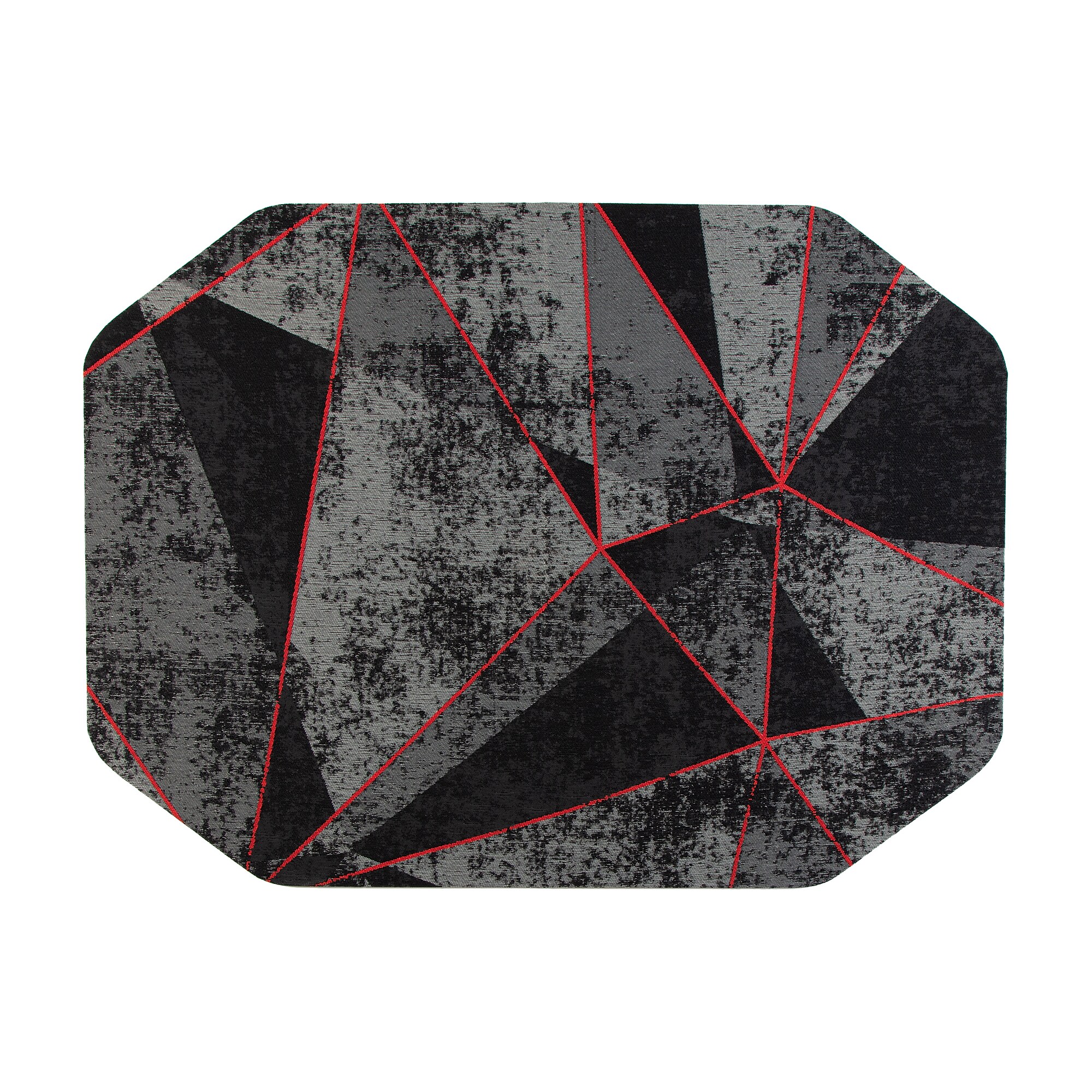 Anji Mountain Rug’d Cracked Ice Carpet & Hard Floor Chair Mat, 36″ x 48″, Gray/Red (AMB9103) Sansujyuku sansujyuku.com