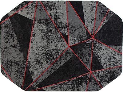 Anji Mountain Rug’d Cracked Ice Carpet & Hard Floor Chair Mat, 36″ x 48″, Gray/Red (AMB9103) Simolary simolary.com 6