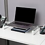 Mind Reader Contemporary Monitor Stand and Laptop Riser, Clear (GLASS-CLR)~#|#~0A3E0C1B-2ED1-4784-9CF9D20B0A148DCF_sc7