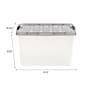 Iris 40 Quart Storage Bin with Latching Lid, Plastic, Clear, 5/Pack (500147)~#|#~0A3E525B-3C30-4453-90582664CF9FC7D2_sc7