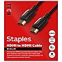 Staples TECH 6 ft. HDMI to HDMI Audio/Video Cable, Male to Male, Black, 2/Pack (ST62477-VB)~#|#~0A41ADD6-66E5-4908-8DC4F5722E53A54C_sc7