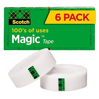 Scotch® Magic™ Invisible Tape Refill, 3/4" x 27.77 yds., 6 Rolls (810K6)