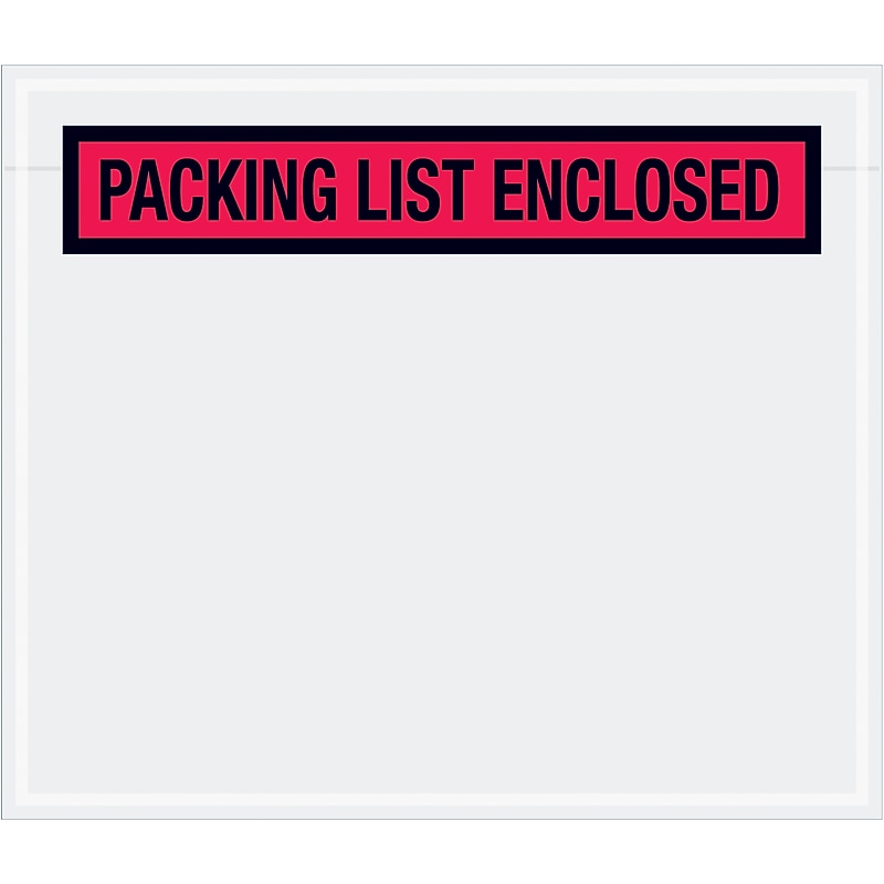Packing List Envelope, 7" x 6", 1000/Carton (PL491) image 1