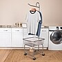 Household Essentials Rolling Laundry Cart with Basket, Silver (HH6028-1)~#|#~0A4C29F3-9B2F-49FF-ABE055C9327CC0BE_sc7