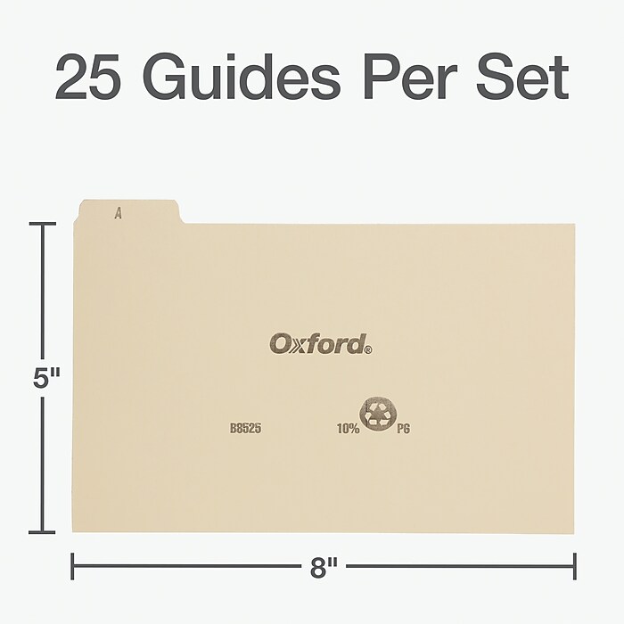 Oxford Index Card Dividers, 5