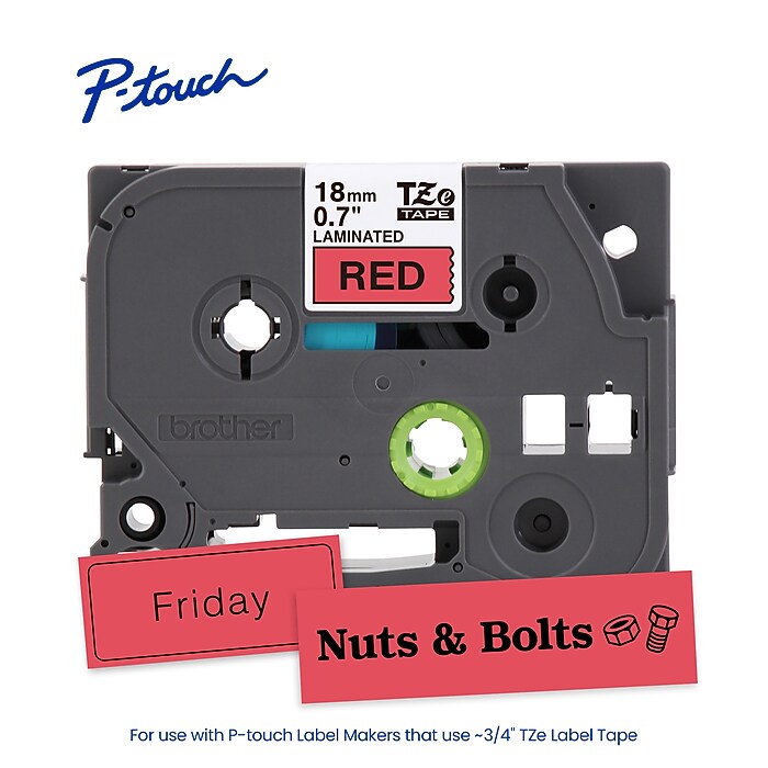 Brother P-touch Laminated Label Tape, 3/4