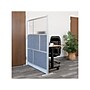 Luxor Modular Room Divider Starter Wall, 70"H x 53"W, Gray PET/Frosted Acrylic (MW-5370-FCG)~#|#~0A528928-4BE5-458B-8D00C254AC167F10_sc7