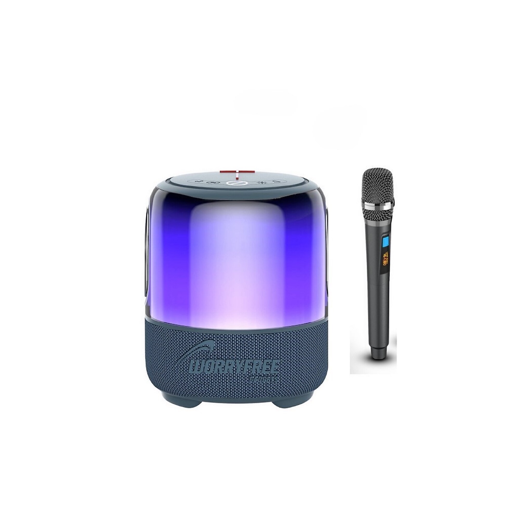 Worryfree Gadgets WSC-01 Wireless Bluetooth Speaker with one Microphone, RGB Light, Water Resistant, Blue (WSC01-BLU) Simolary simolary.com