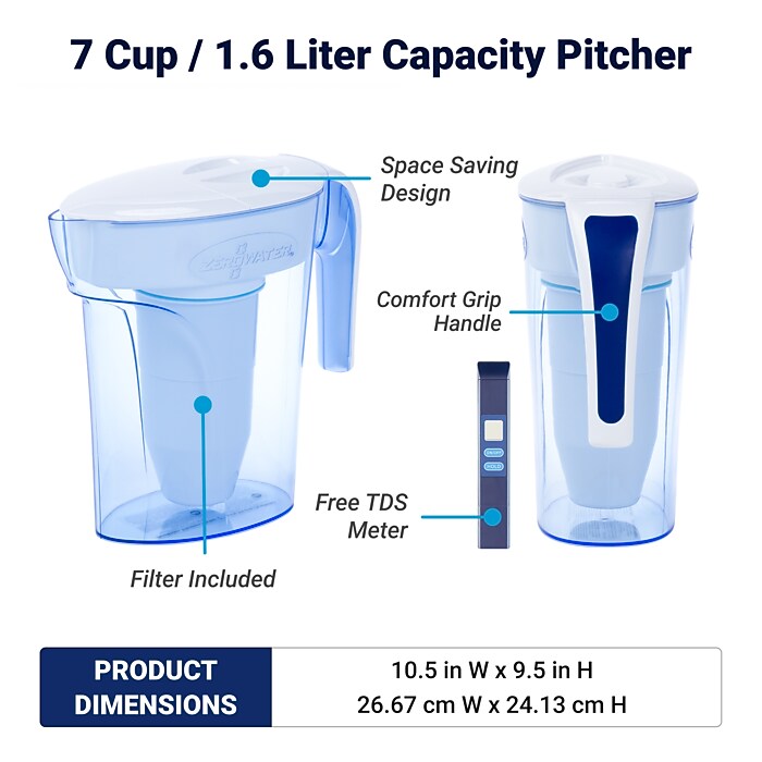 ZeroWater 7-Cup Pitcher (ZP-007RP) | Staples