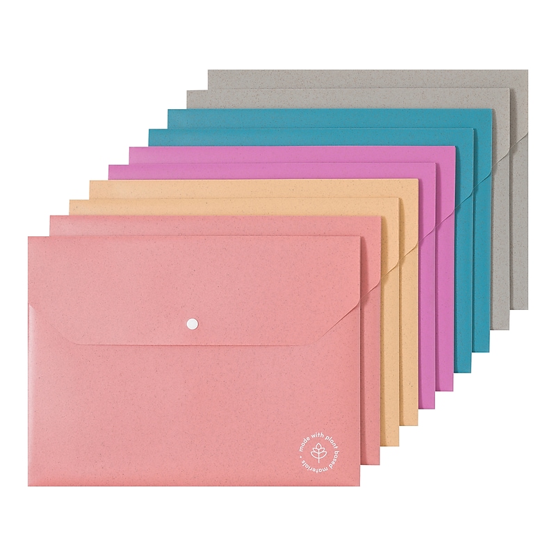 U Brands U-Eco Plastic Document Holders, Letter Size, Assorted Colors, 10/Pack (6601U01-12) image 1
