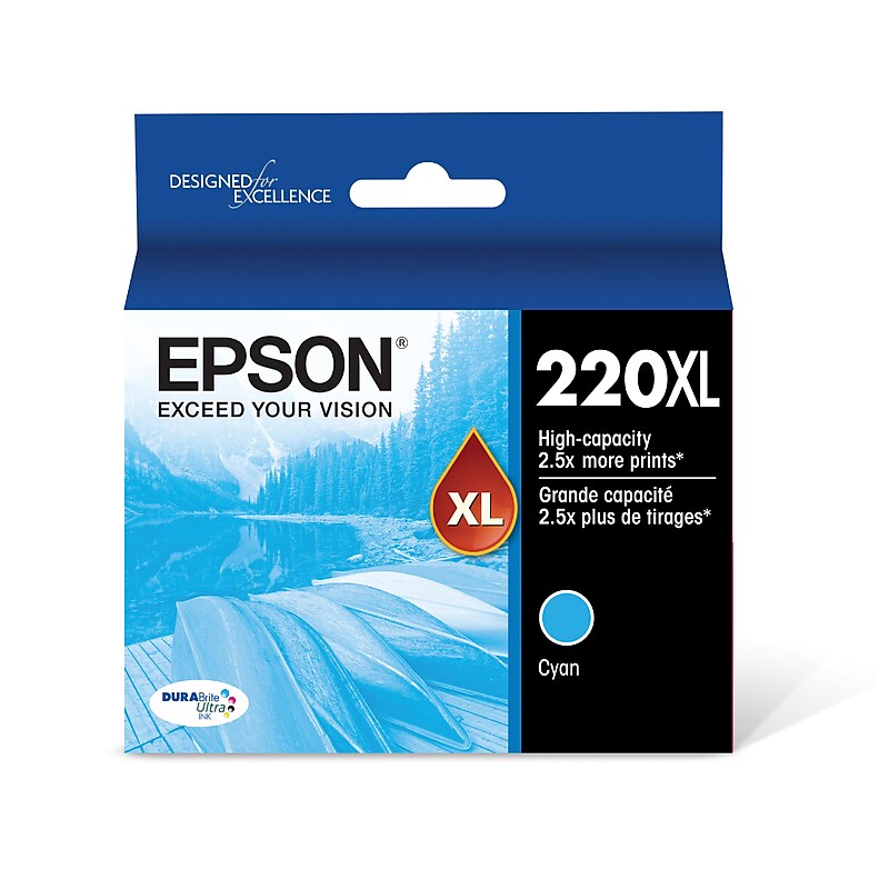 Epson T220XL Cyan High Yield Ink Cartridge   (T220SL220-S) image 1