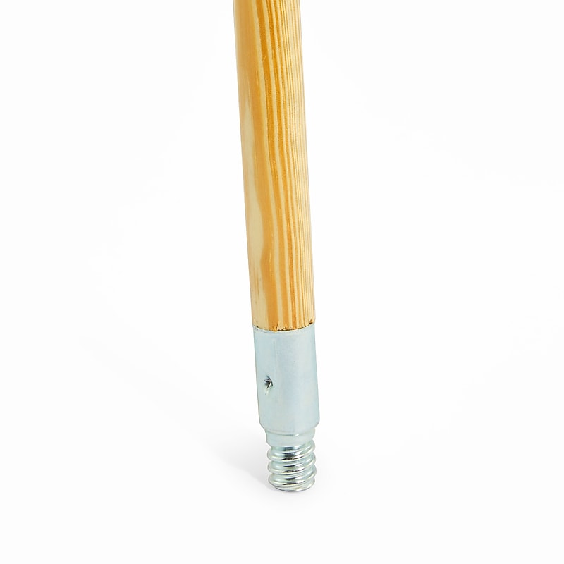 Coastwide Professional™ 60" Wood Push Broom Handle, Threaded Metal Tip (CW57741) image 1