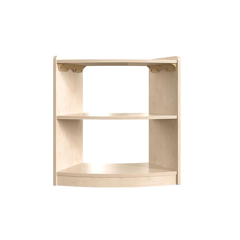 Flash Furniture Bright Beginnings 2-Section Open Corner Storage Unit, 24.5"H x 24"W x 11.75"D, Brown (MK-KE24060-GG) image 1