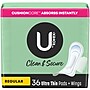 U by Kotex Security Regular Ultra thin Pad with Wings, Unscented, 36/Pack (53631)~#|#~0A73C011-822F-485E-A77DBB3BD5B69BEB_sc7