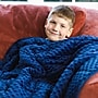 Bouncyband Soft Fleece 7 lb. Weighted Small Sensory Blanket for Kids, 56" x 36", Blue/Green (BBALPWB7BU)~#|#~0A760039-C653-4C32-BDA1F9E18FDD59D4_sc7